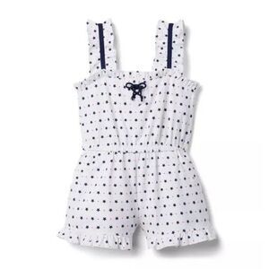Janie And Jack Star Ruffle Trim Romper Size 18-24M Baby Girl